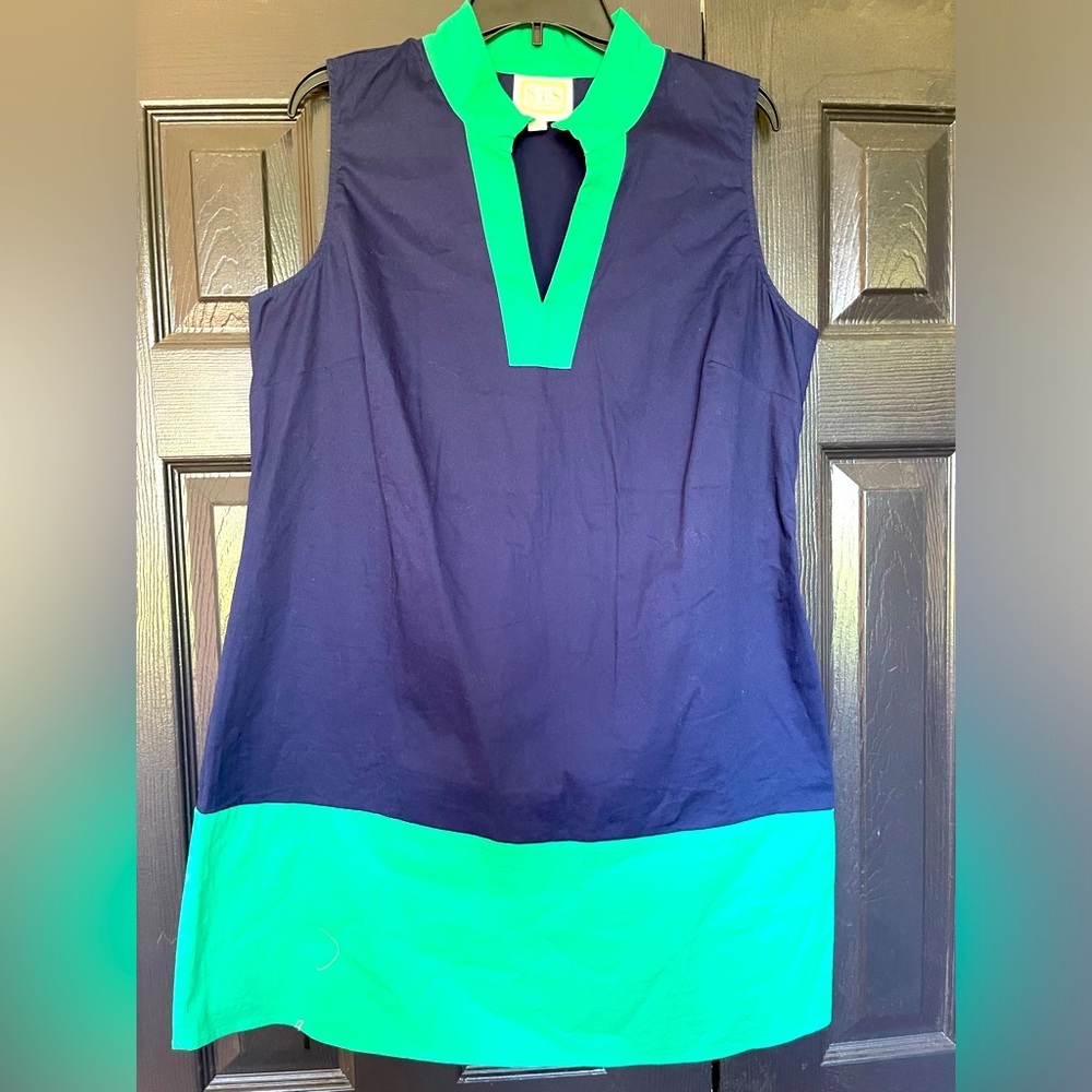 Sail to Sable XL tunic dress navy green